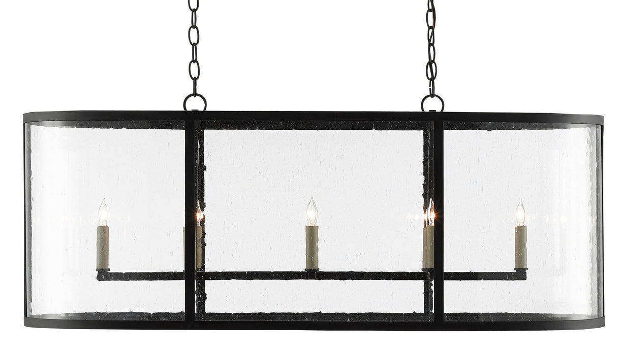 Currey and Company 9000-0551 Eight Light Chandelier, Antique Black