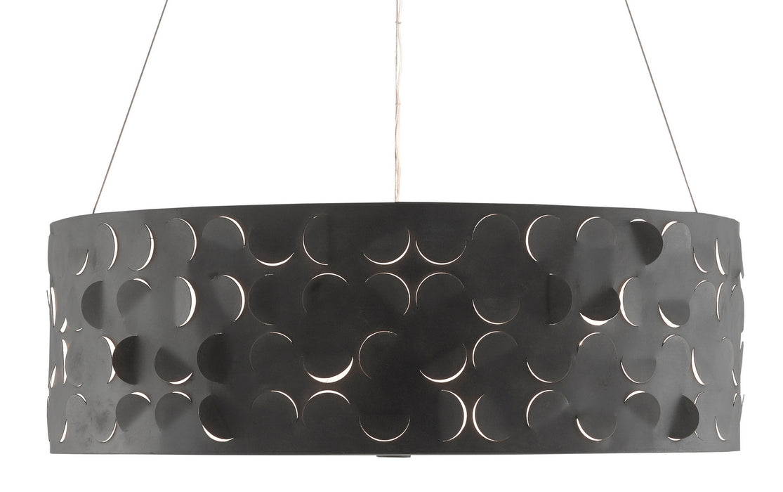 Currey and Company 9000-0556 Three Light Chandelier, Blacksmith/Sugar White