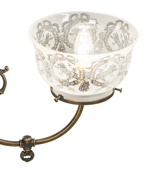 Meyda Tiffany 185605 Four Light Chandelier, Antique Brass