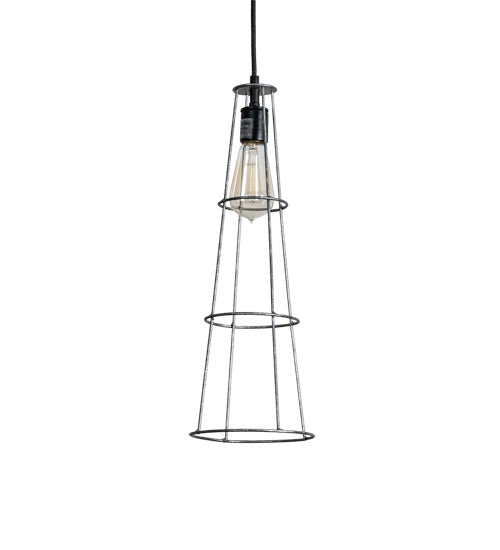 Meyda Tiffany 216776 One Light Pendant, Galvanized And Solar Black