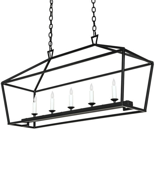 Meyda Tiffany 219935 Five Light Pendant, Flat Black