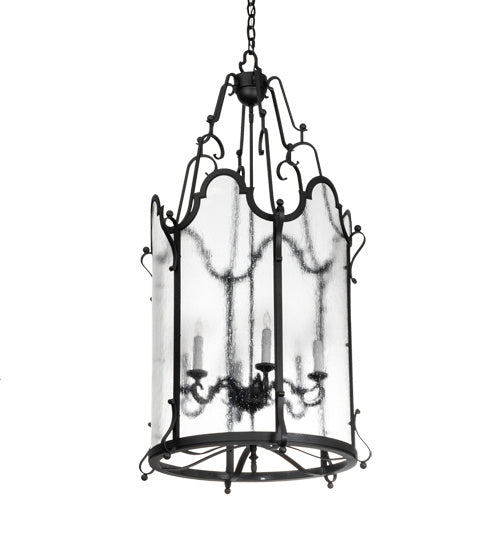Meyda Tiffany 221434 Six Light Foyer Lantern, Gunmetal