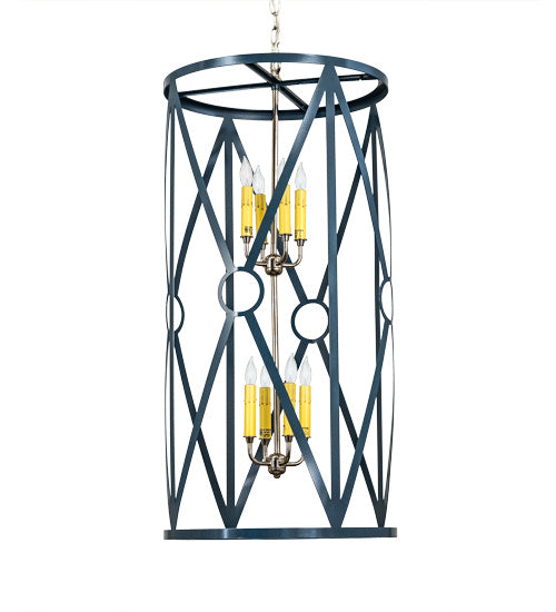 Meyda Tiffany 221843 Eight Light Pendant, Tempe Star And Polished Nickel