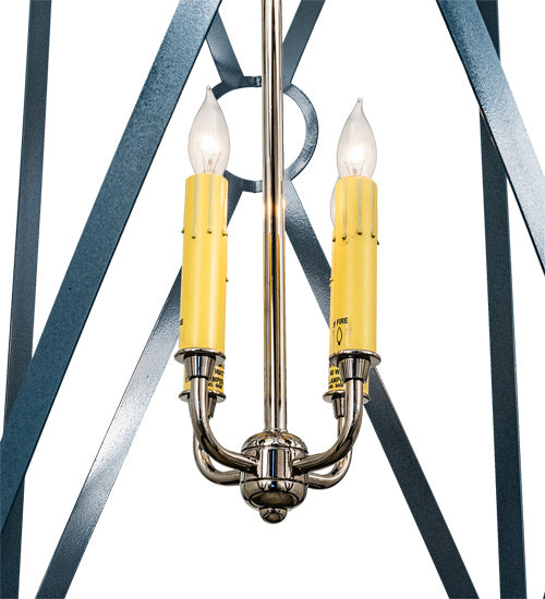 Meyda Tiffany 221843 Eight Light Pendant, Tempe Star And Polished Nickel
