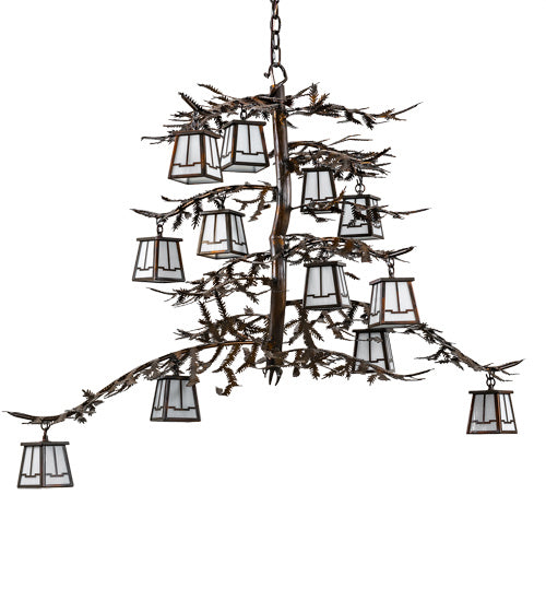 Meyda Tiffany 223801 12 Light Chandelier, Vintage Copper