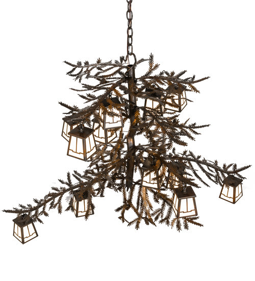 Meyda Tiffany 223801 12 Light Chandelier, Vintage Copper