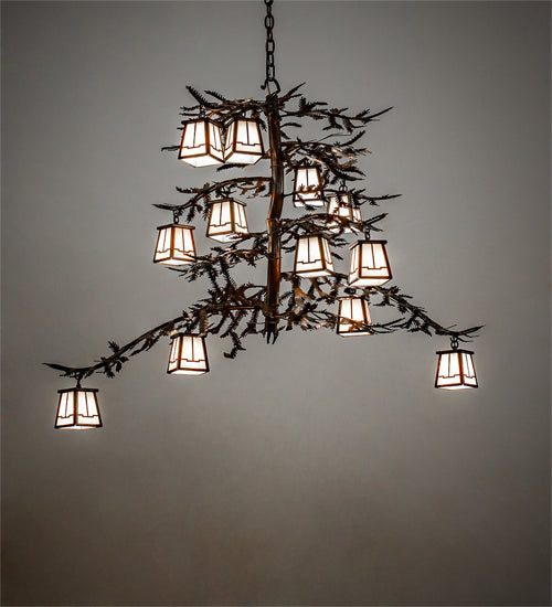 Meyda Tiffany 223801 12 Light Chandelier, Vintage Copper