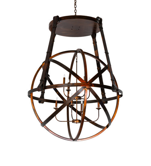 Meyda Tiffany 223804 LED Chandelier, Vintage Copper