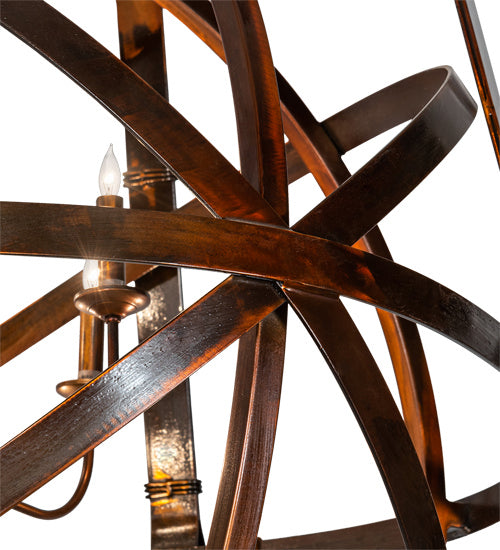 Meyda Tiffany 223804 LED Chandelier, Vintage Copper