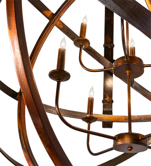 Meyda Tiffany 223804 LED Chandelier, Vintage Copper