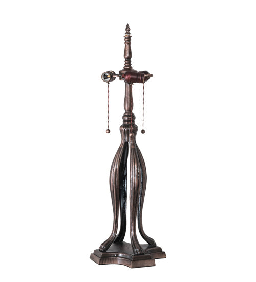 Meyda Tiffany 228791 Three Light Table Lamp, Mahogany Bronze