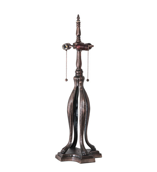 Meyda Tiffany 228803 Three Light Table Lamp, Mahogany Bronze