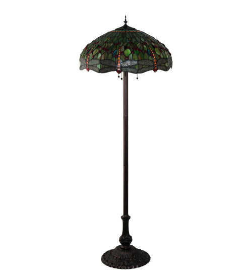 Meyda Tiffany 36501 Three Light Floor Lamp, Mahogany Bronze