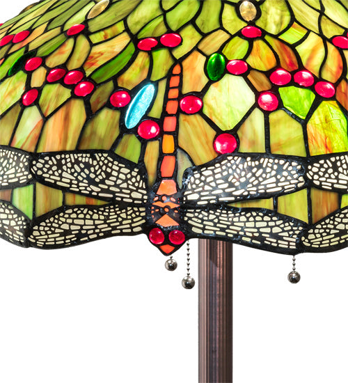 Meyda Tiffany 36501 Three Light Floor Lamp, Mahogany Bronze