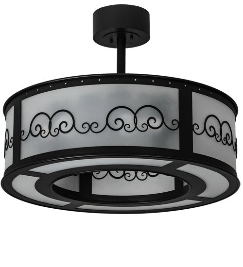 Meyda Tiffany 226354 Eight Light Pendant, Old Wrought Iron