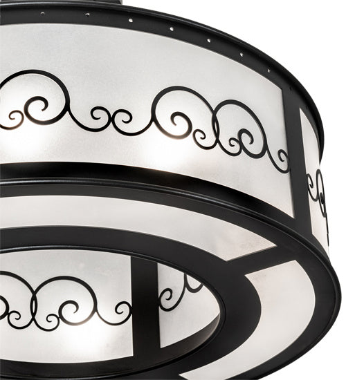Meyda Tiffany 226354 Eight Light Pendant, Old Wrought Iron