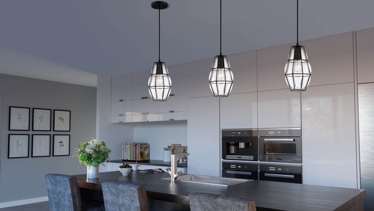 Quoizel BLH1508EK One Light Mini Pendant, Earth Black