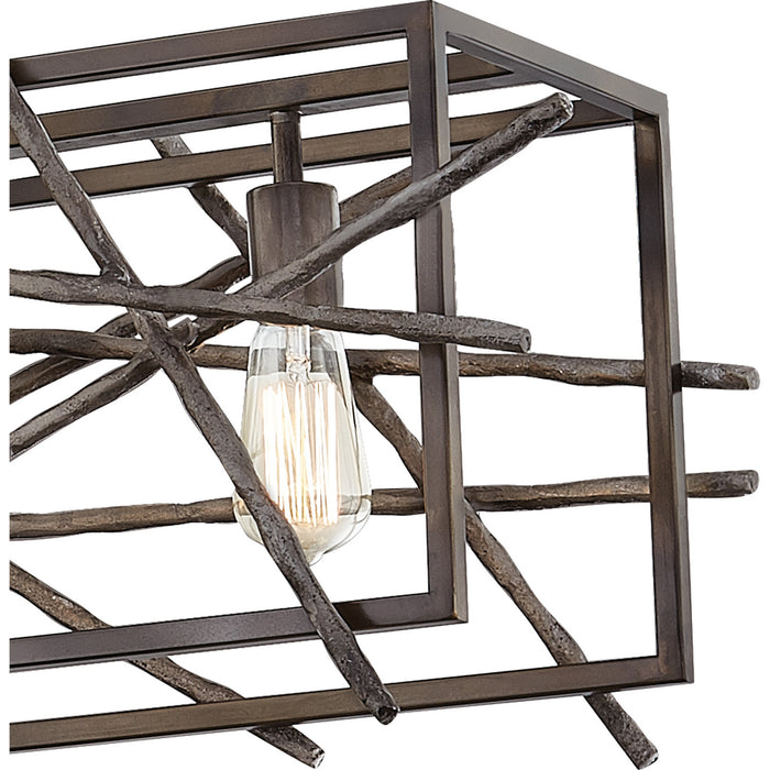 Quoizel BRH5042RT Five Light Island Chandelier, Restored Bronze
