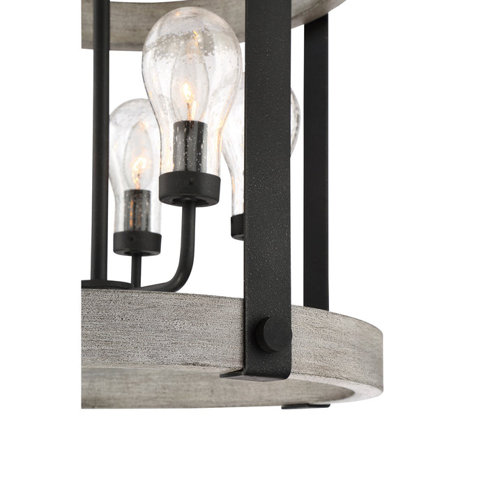 Quoizel CAL2821GK Five Light Pendant, Grey Ash