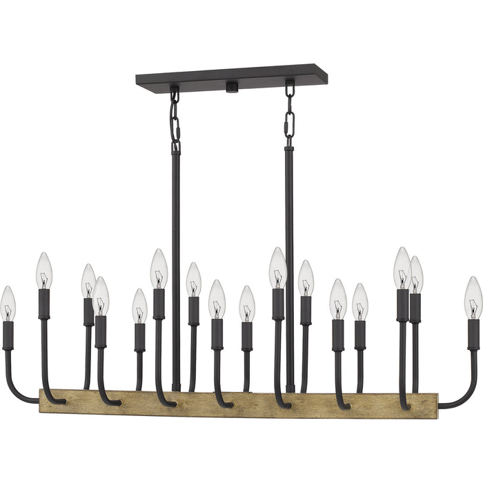 Quoizel COD139MBK 16 Light Island Chandelier, Matte Black