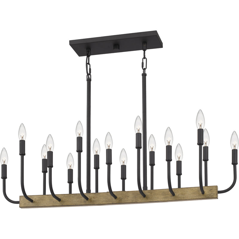 Quoizel COD139MBK 16 Light Island Chandelier, Matte Black