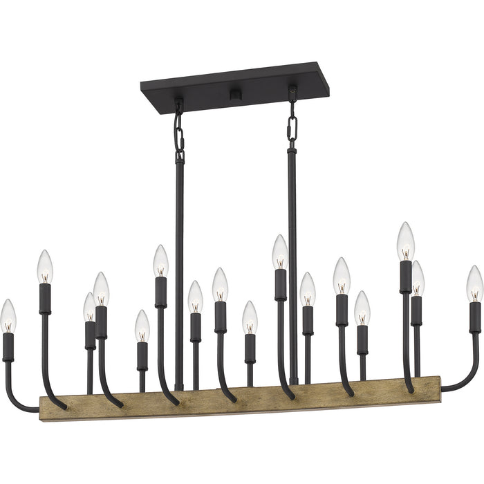 Quoizel COD139MBK 16 Light Island Chandelier, Matte Black