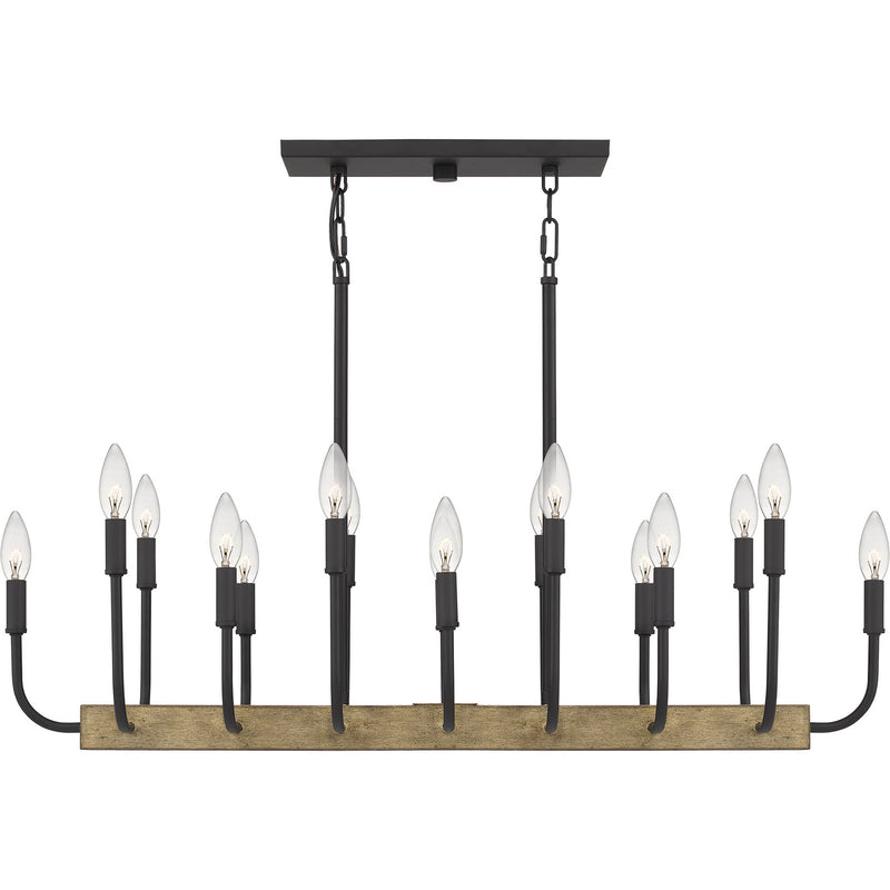 Quoizel COD139MBK 16 Light Island Chandelier, Matte Black