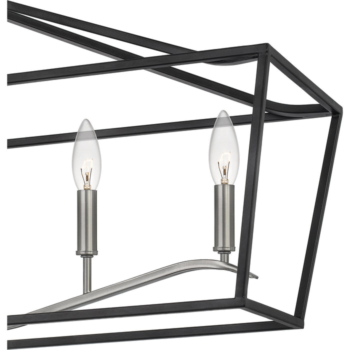 Quoizel CTA642MBK Six Light Island Chandelier, Matte Black