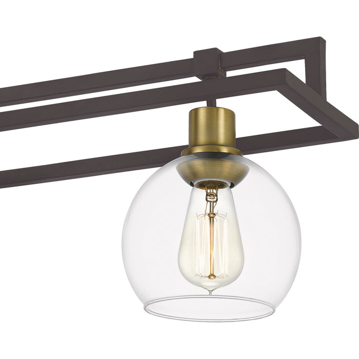 Quoizel DBS440OZ Four Light Island Chandelier, Old Bronze