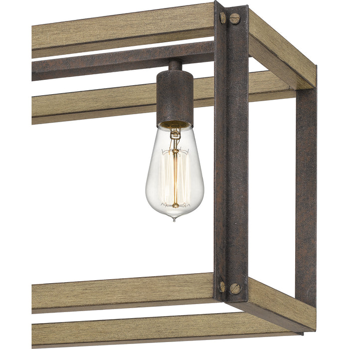 Quoizel FNN542RK Five Light Island Chandelier, Rustic Black