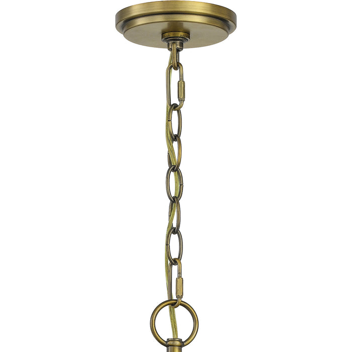 Quoizel JOU5032AB Nine Light Chandelier, Aged Brass