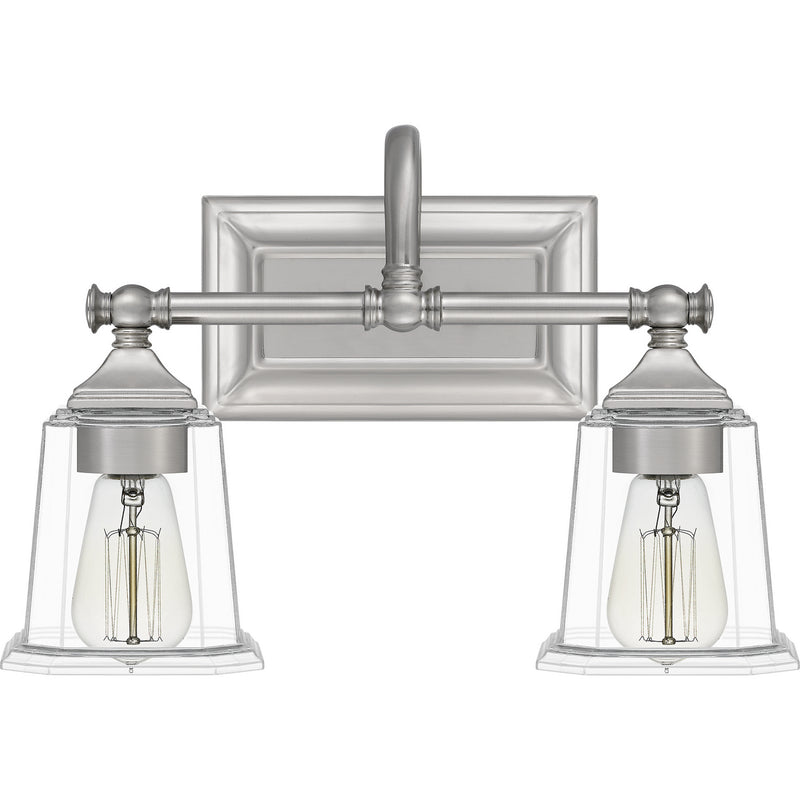 Quoizel NLC8602BN Two Light Bath, Brushed Nickel