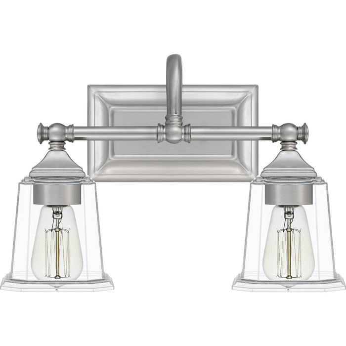 Quoizel NLC8602BN Two Light Bath, Brushed Nickel