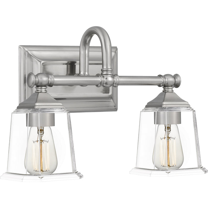 Quoizel NLC8602BN Two Light Bath, Brushed Nickel