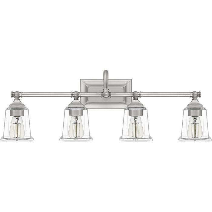Quoizel NLC8604BN Four Light Bath, Brushed Nickel