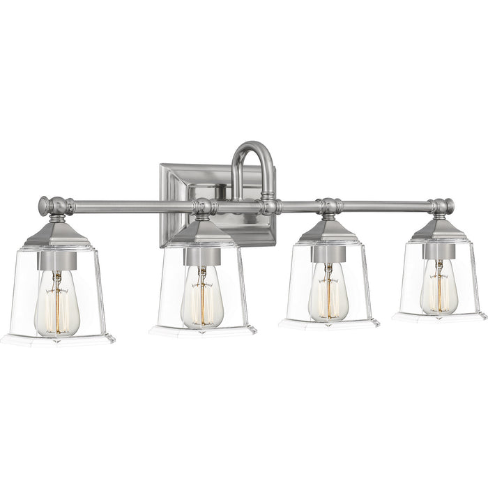 Quoizel NLC8604BN Four Light Bath, Brushed Nickel