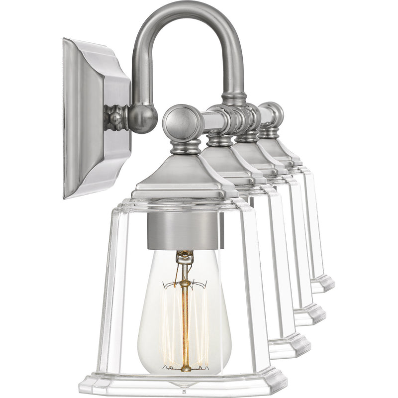 Quoizel NLC8604BN Four Light Bath, Brushed Nickel