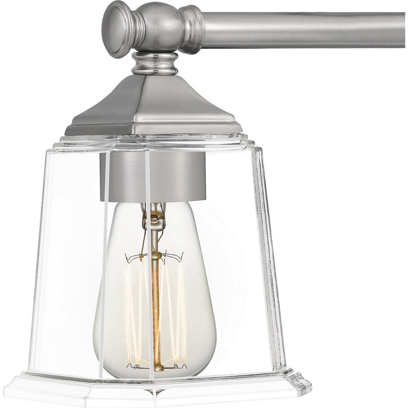 Quoizel NLC8604BN Four Light Bath, Brushed Nickel