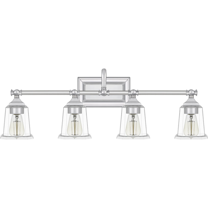 Quoizel NLC8604C Four Light Bath, Polished Chrome