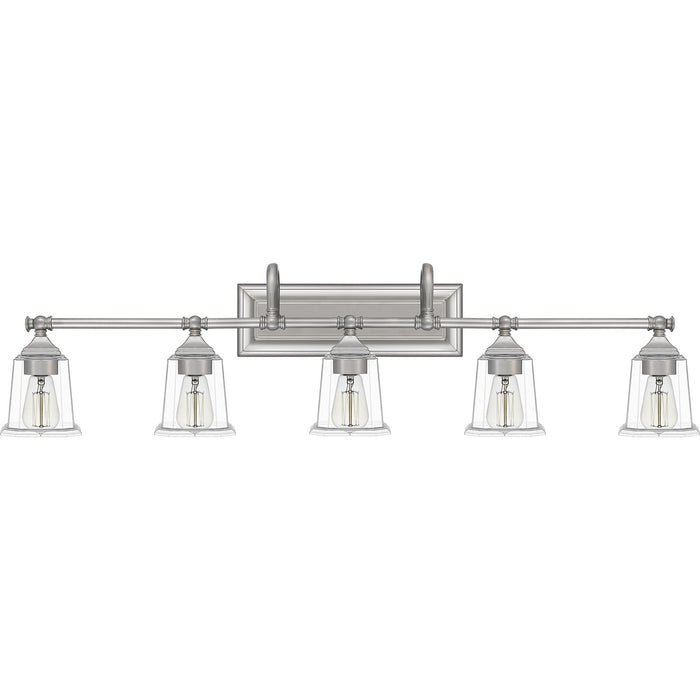 Quoizel NLC8605BN Five Light Bath Fixture, Brushed Nickel