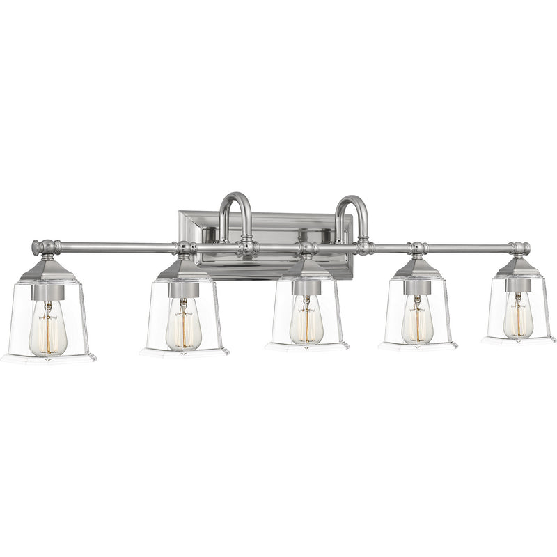 Quoizel NLC8605BN Five Light Bath Fixture, Brushed Nickel