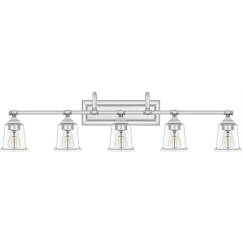Quoizel NLC8605C Five Light Bath Fixture, Polished Chrome