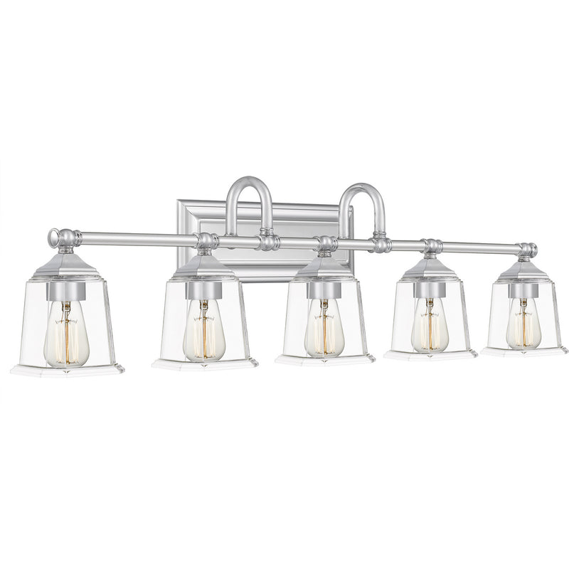 Quoizel NLC8605C Five Light Bath Fixture, Polished Chrome