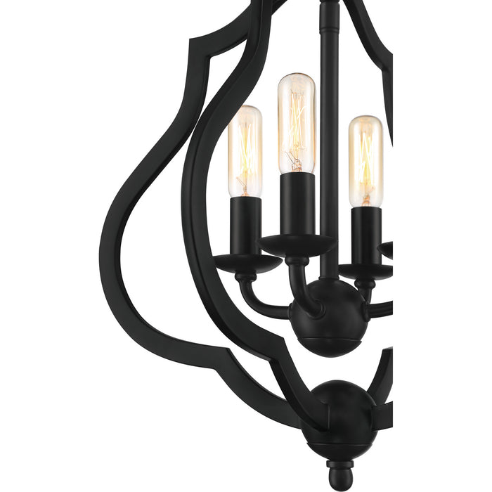 Quoizel OKF1715MBK Four Light Semi-Flush Mount, Matte Black