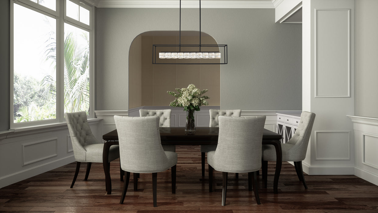 Quoizel PCDZ136MBK LED Island Chandelier, Matte Black