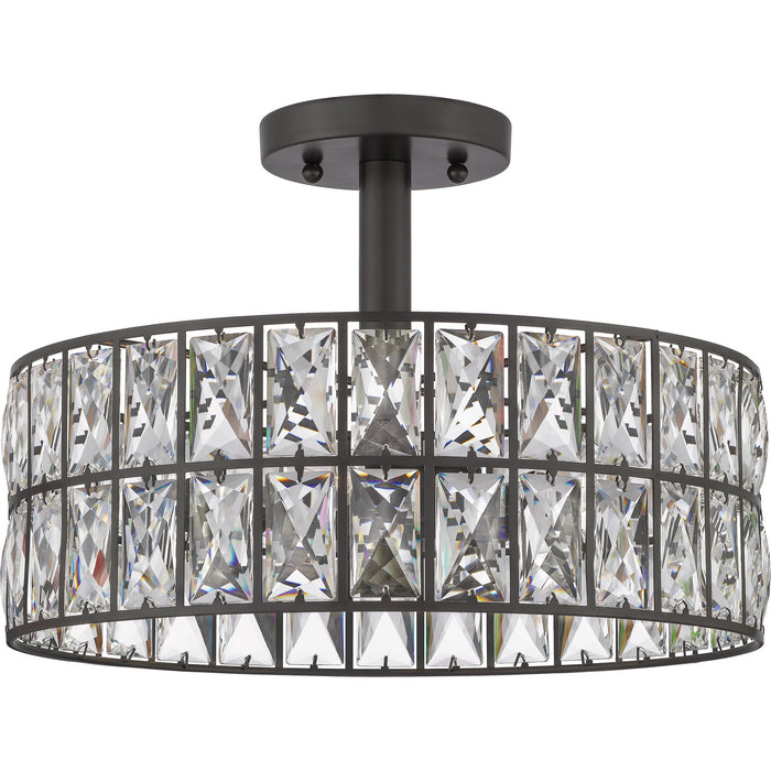 Quoizel QF4046WT Three Light Semi Flush Mount, Western Bronze