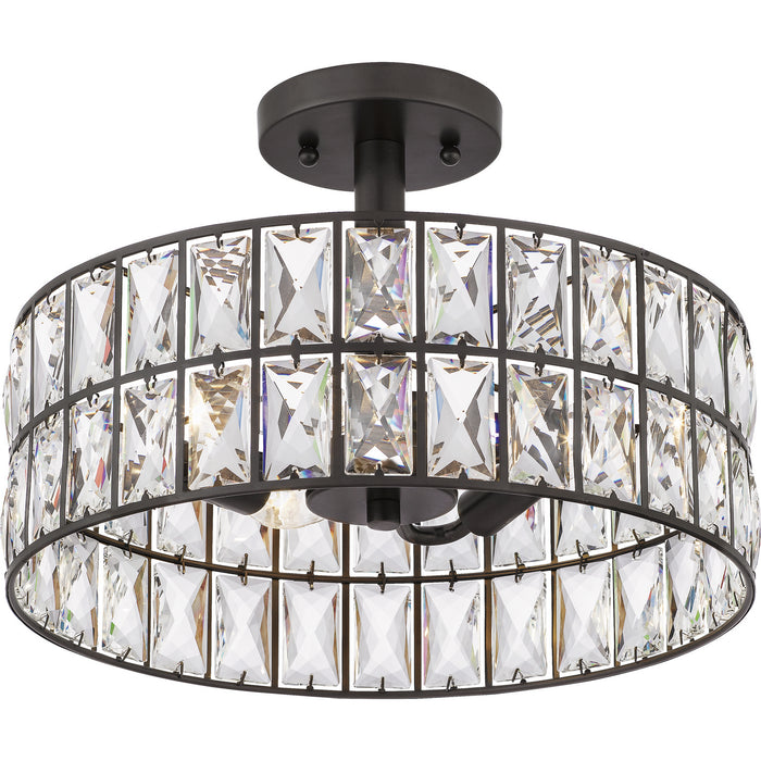 Quoizel QF4046WT Three Light Semi Flush Mount, Western Bronze
