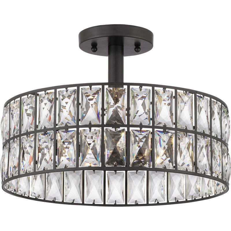 Quoizel QF4046WT Three Light Semi Flush Mount, Western Bronze