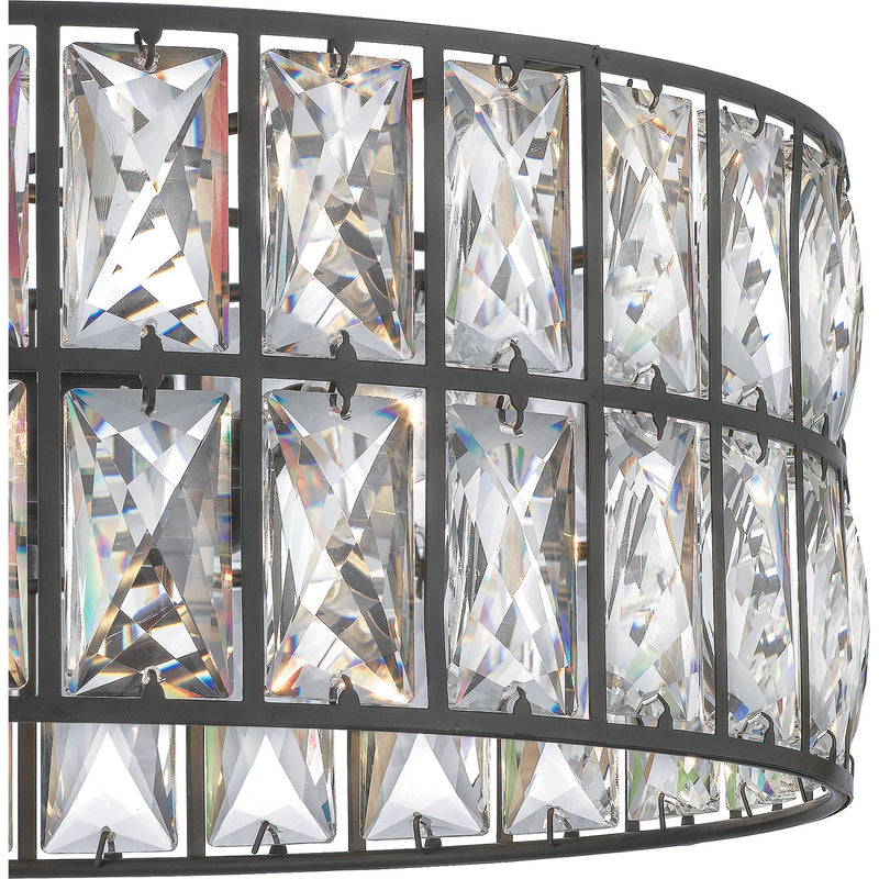 Quoizel QF4046WT Three Light Semi Flush Mount, Western Bronze