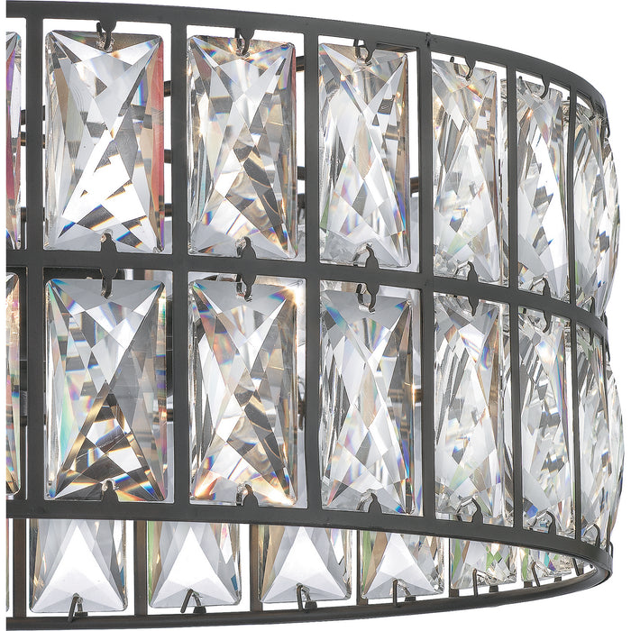 Quoizel QF4046WT Three Light Semi Flush Mount, Western Bronze